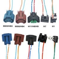 10pcs 9005 9006 h7 h1 h11 original led female adapter wiring harness sockets wire connector for headlights fog lights