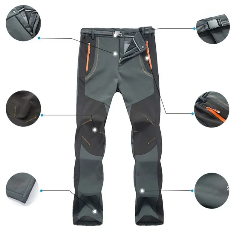 Мужские и женские уличные водонепроницаемые походные брюки из мягкого материала