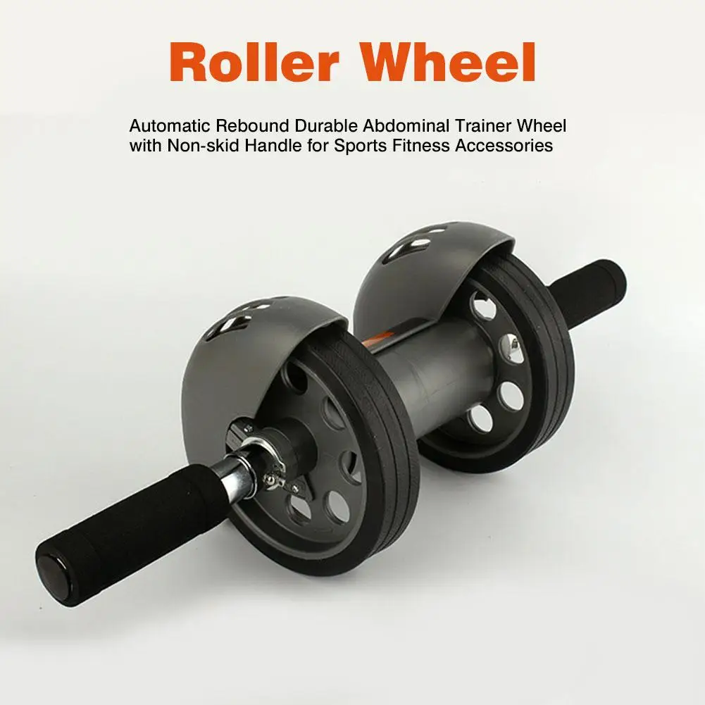 

Automatic Rebound Abdominal Wheel With Hygroscopic And Non-skid Handle Two-Wheeled Muscle Training Tool For Home Sports Fitness
