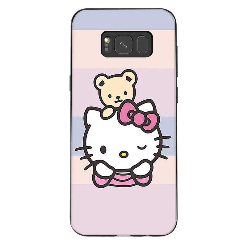 Чехол для телефона Samsung J6 A70 A60 A50 A40 A20 A30 A10 A7 A6 A5 A3 A8 A9 чехол Hello Kitty Cool|Чехлы-накладки|