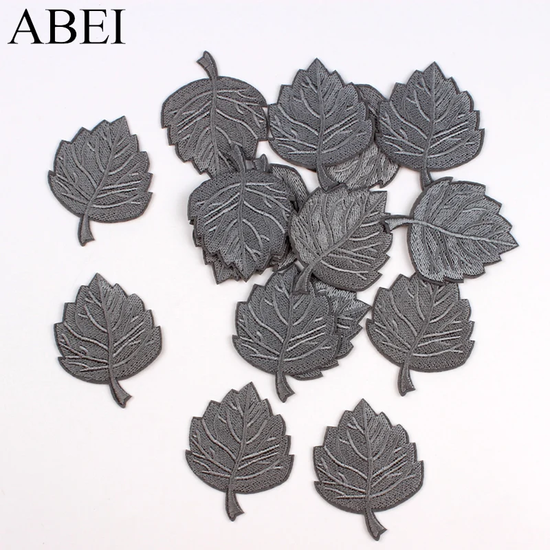 10 шт. вышивка серый лист железа на нашивки в виде растений Сделай Сам одежда