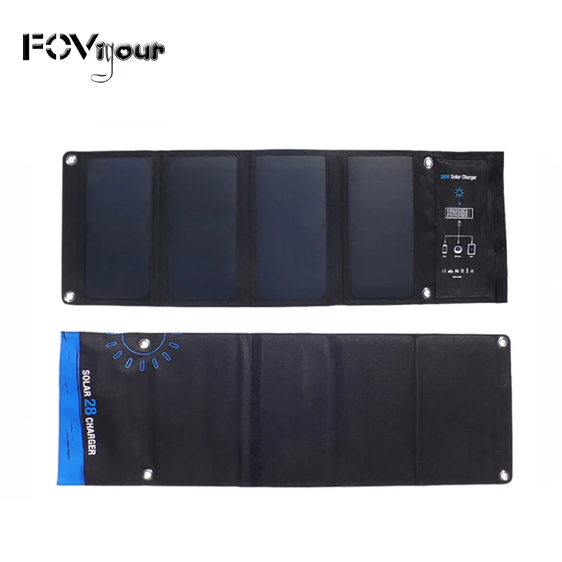 Складные мобильные телефоны Fovigour 28 Вт USB портативная солнечная панель Быстрая