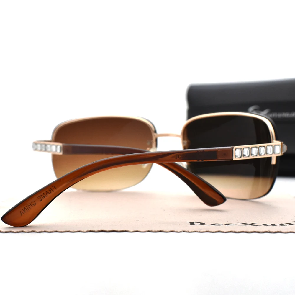 Стразы, солнцезащитные очки для женщин, прямоугольные, без оправы, блестящие, алмазные, солнцезащитные очки, для девушек, оттенки, козырек, Oculos Top