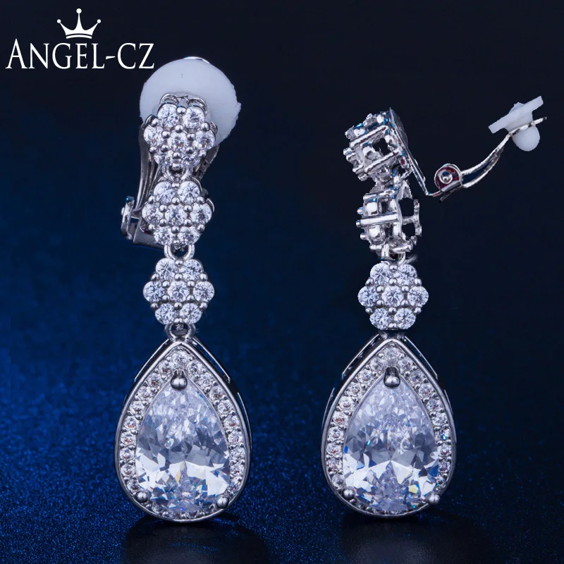 ANGELCZ не пирсинг кубический цирконий Кристалл Романтический цветок без отверстия