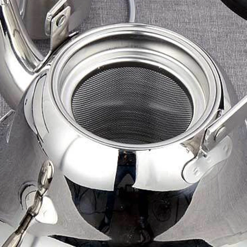 

Stainless Steel Bubble Teapot with Filter Large Capacity Long Mouth Flat Bottom Teapot 2L