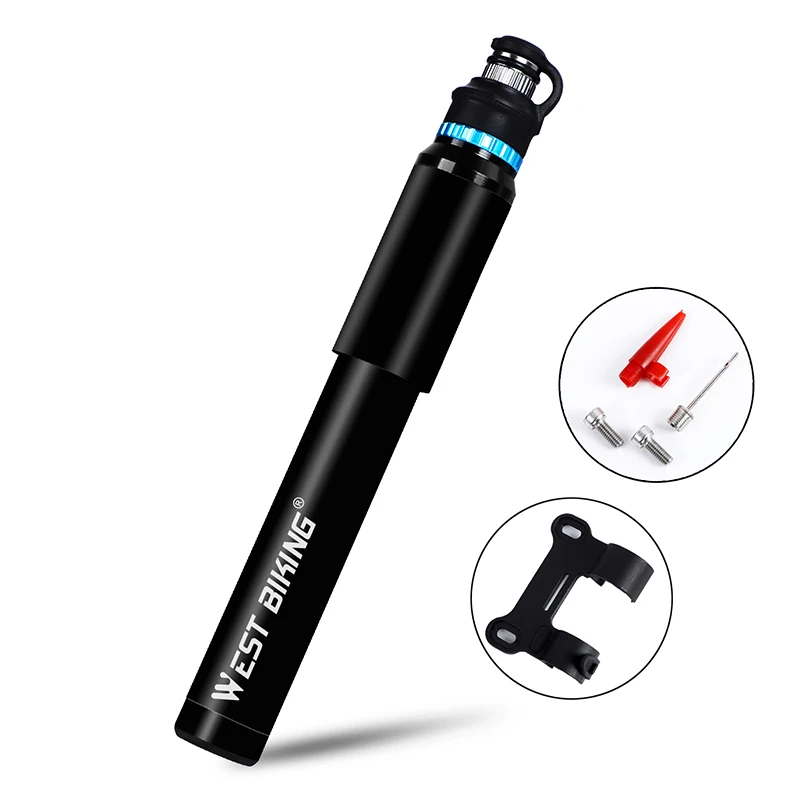 Портативный велосипедный мини-насос WEST BIKING с шлангом карманный насос клапаном