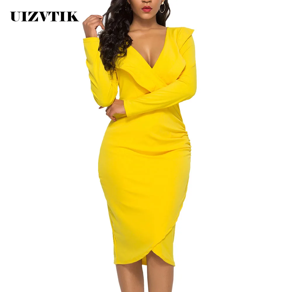 Платье с длинными рукавами для женщин 2021 в винтажном стиле облегающее летнее