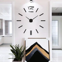 creative acrylic wall clock large sized silent diy clock personality watches 3d wall sticker wall clock home decor modern design