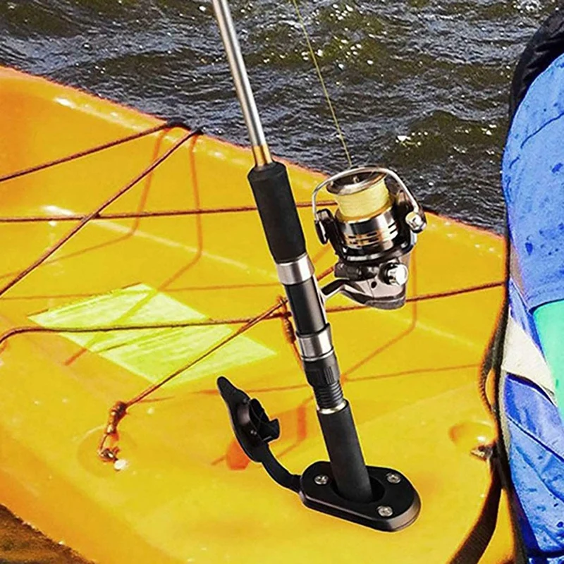 

3Pcs Kayak Deck Flush Mount Fishing Boat Rod Holders with Cap Kayak Paddle Accessories Fishing Rod Bracket