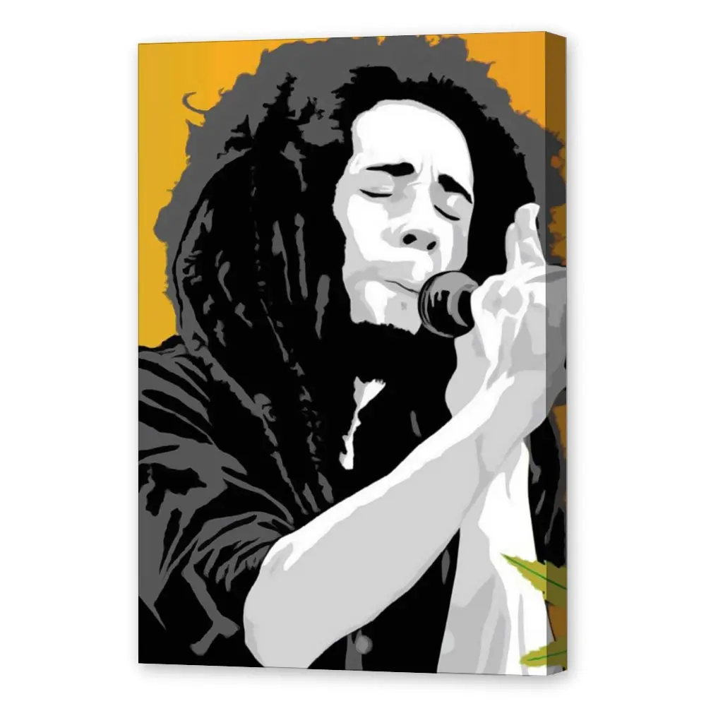 

Bo-b Ma-rley Musician Reggae HiphopCanvas Painting Wall Art Posters and Prints Wall Pictures for Living Room Decoration Home De