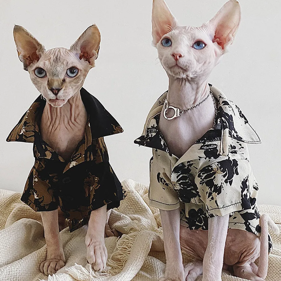 

Sphinx Cat Clothes Spring Summer Shirt Clothing For Sphints Fashion Design Comfort Sphinksu Clothing Coat Sphynx Cat Clothes