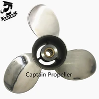 captain outboard propeller 9 25x10 fit tohatsu engines 9 9hp 12hp 15hp 18hp 20hp 14 tooth spline stainless steel marine part