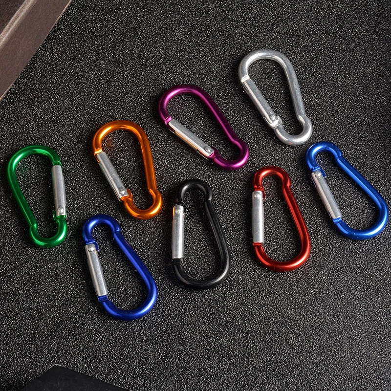 

5Pcs Number 5 Aluminum Alloy Carabiner Keychain Outdoor Camping Climbing Snap Clip Lock Buckle Hook Fishing Tool 8 Colors