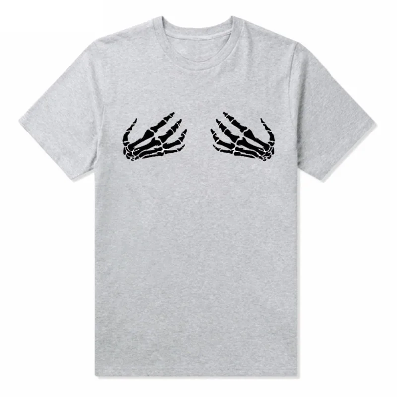 Женские топы с рисунком черепа рубашка 3d-рисунком скелета и рук Забавные