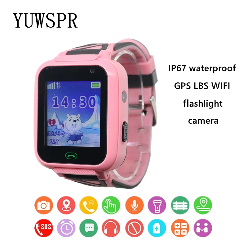 

Kids GPS Tracker Watch IP67 Waterproof SOS Call GPS Wifi Location Flashlight Camera Tracking Children Boys Girls Smart Clock T16