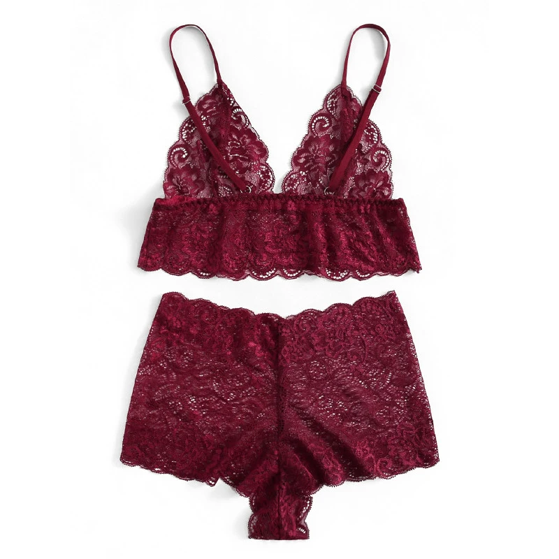 комплект нижнего белья красный нижнее белье кружевное женское женский с