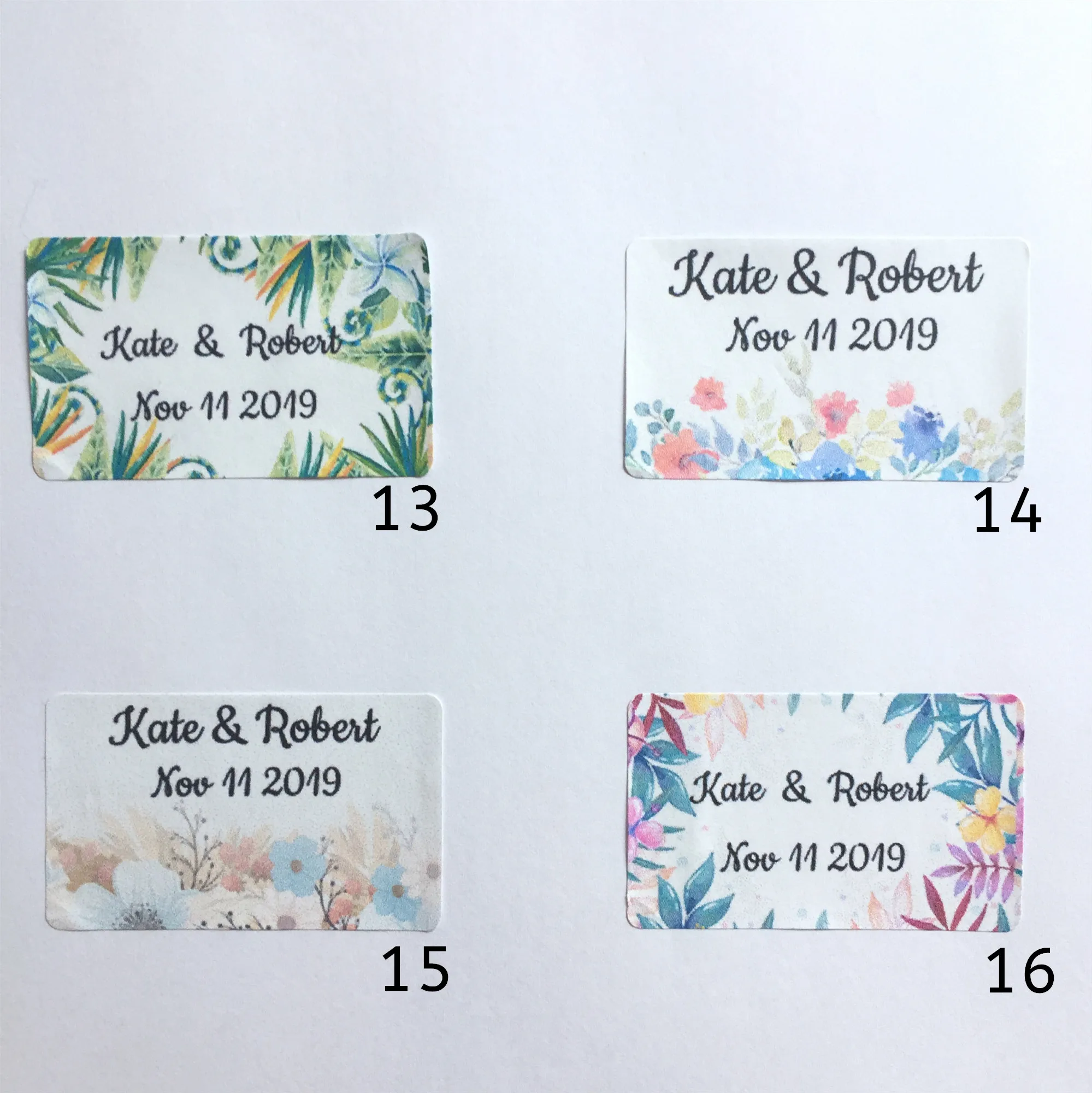 100 шт. 3 см х 5 см на заказ свадебный подарок наклейка прямоугольная клейкая этикетка персонализированные подарки этикетки