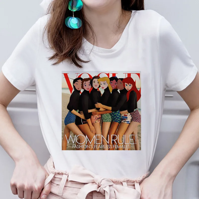 Летняя модная футболка королевы ведьмы принцессы красавицы Белоснежки Ариэль