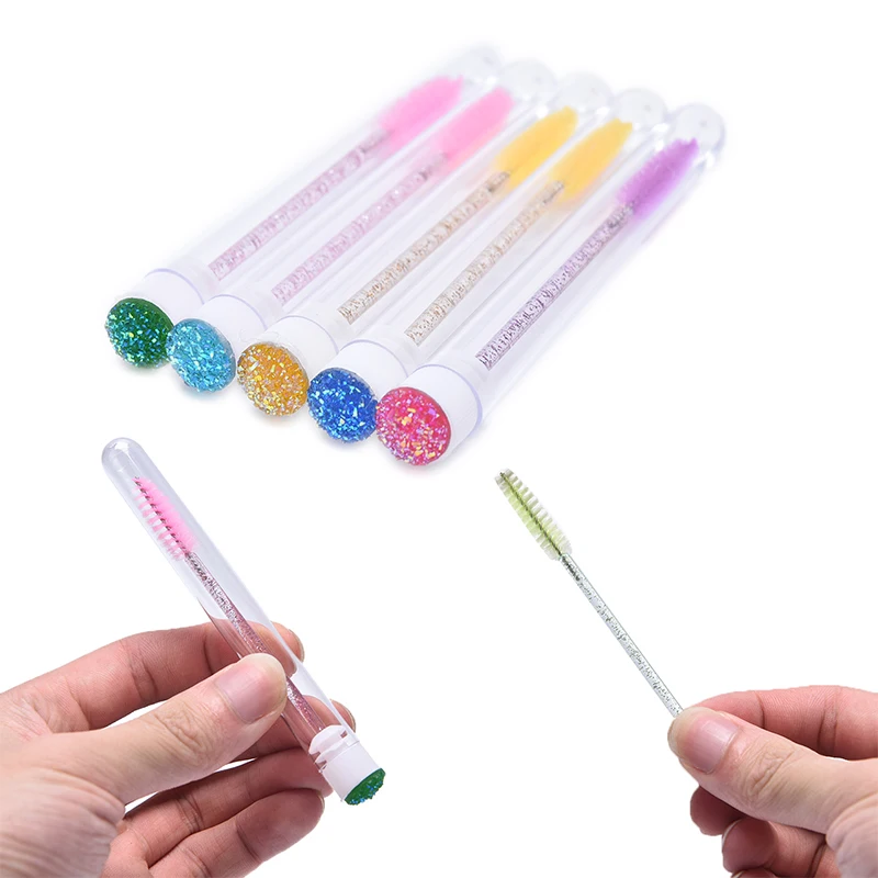 

1pc Reusable Eyebrow Brush Tube Disposable Eyelash Brush Eyebrow Brush Replaceable Dust-proof