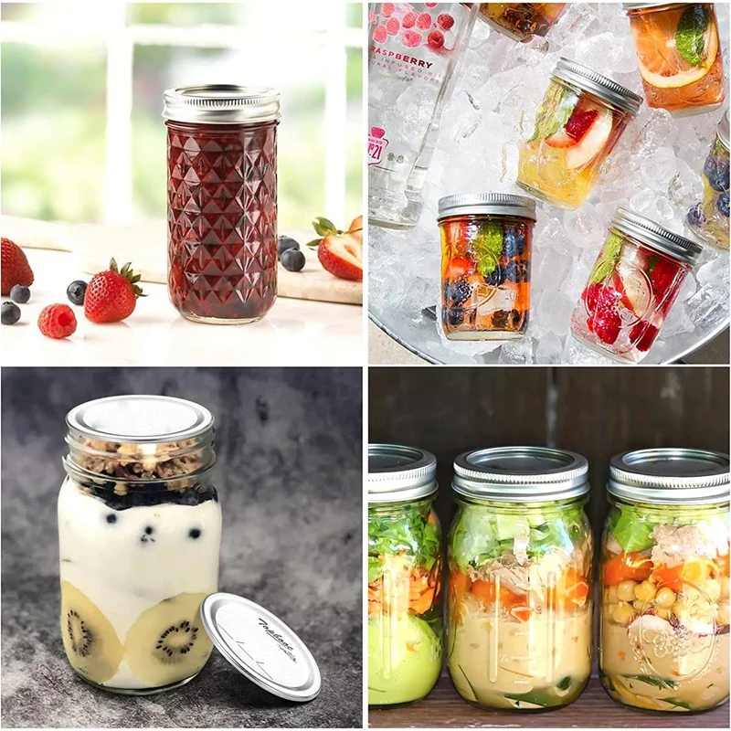 

150 - Count, Wide Mouth Canning Lids for Ball, Kerr Jars - Split-Type Metal Mason Jar Lids for Canning Lids