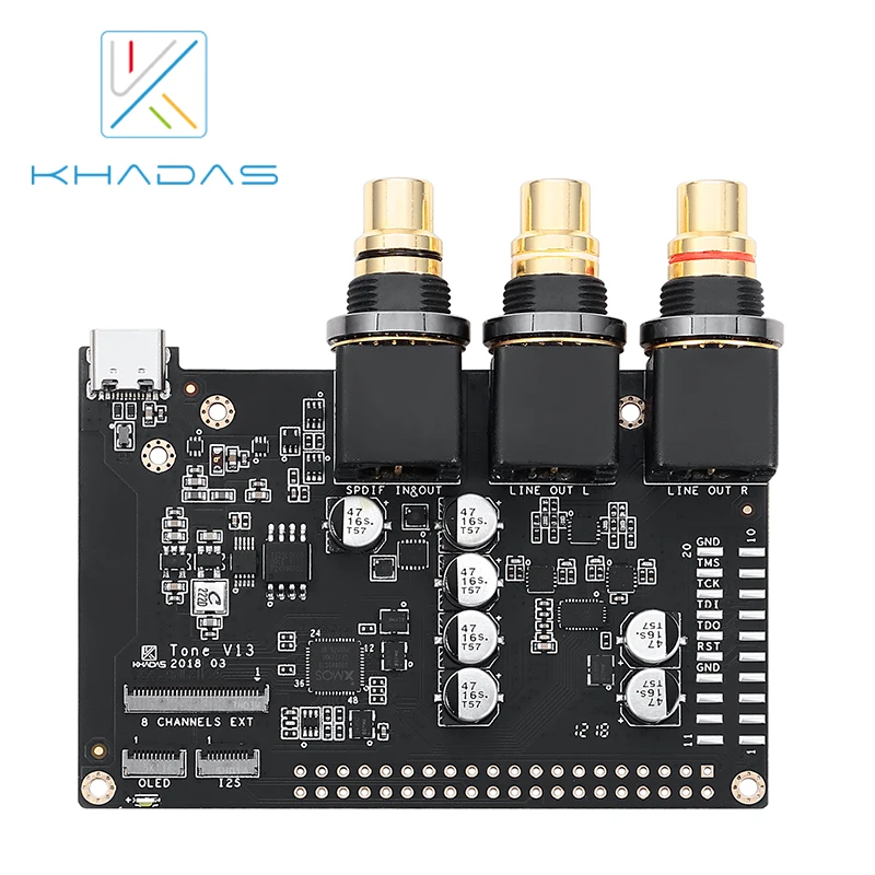 High performance DAC With ES9038Q2M 32-Bit Stereo Mobile Audio Generic Edition Tone Board Of Khadas