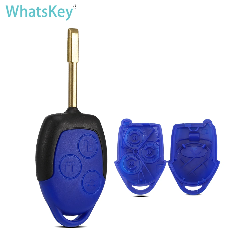 WhatsKey 3 кнопки для Ford Transit Комплект подключения сменный Синий чехол автомобильного