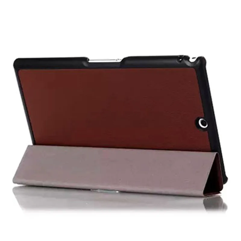 Трехскладной кожаный чехол подставка для Sony Xperia Z3 Tablet Compact SGP611 SGP621 SGP641 8 дюймовый
