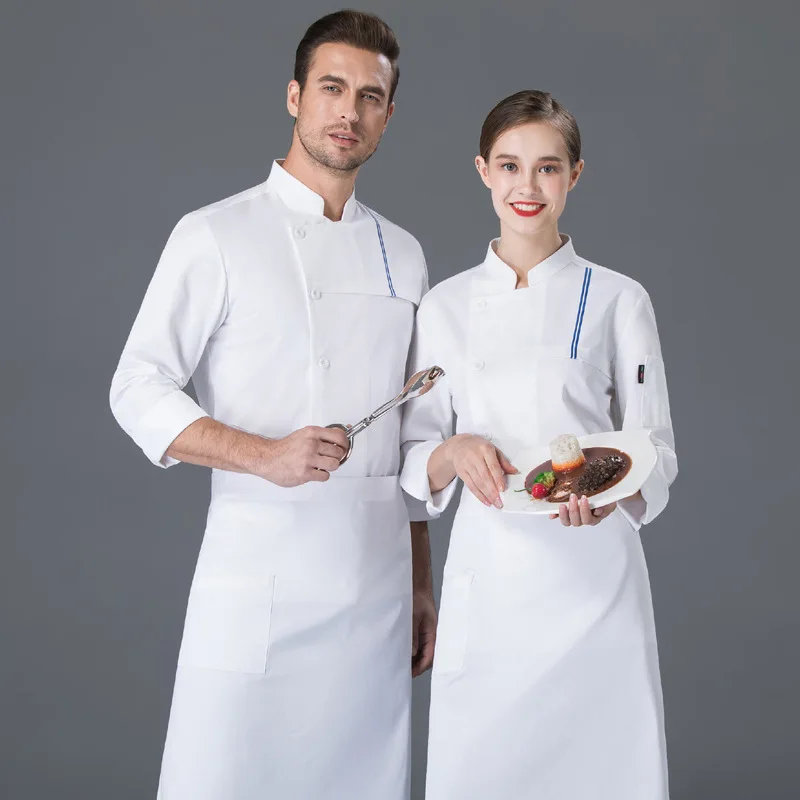 Unisex Chef Clothes Bakery Restaurant Kitchen Work Wear Catering Food Service Overalls Long Sleeve Breathable Uniform | Тематическая
