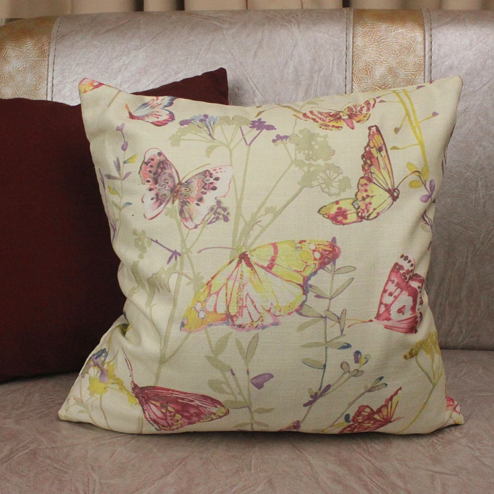 

CURCYA American Style Butterfly Cushion Cover Nordic Home Decorative Throw Pillow Cover Square Pillowcases