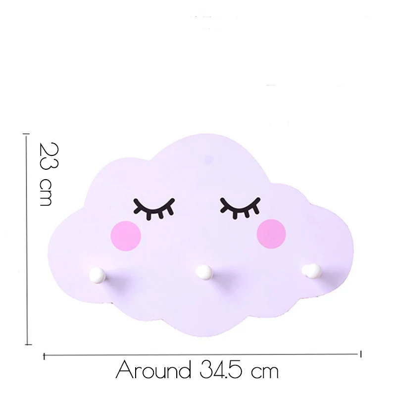 Cloud Крючки для детской комнаты, декоративные крючки для детской комнаты, нордические радужные крючки, вешалки, украшения для дома, детские настенные крючки, украшения - Цвет: Cloud