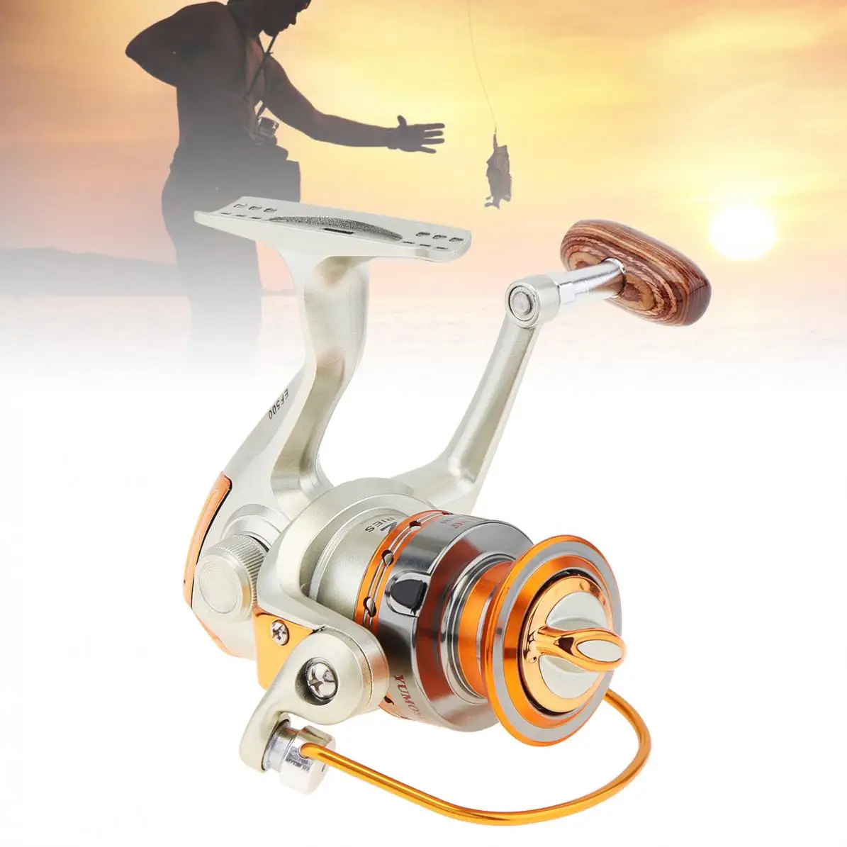 

Durable Mini Fishing Reel Palm Size Metal Coil Poket Small Spinning Reel for Boat Raft Ice Fishing Rod