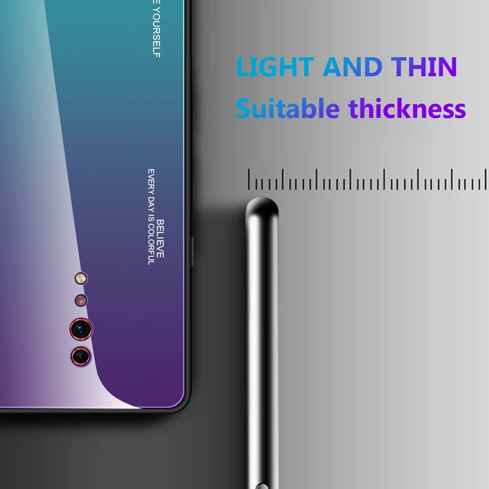 Градиент облегающий чехол для Oppo F11 R17 R19 K1 R15X Realme 3 Pro найти X Молодежные Рено Z 10X