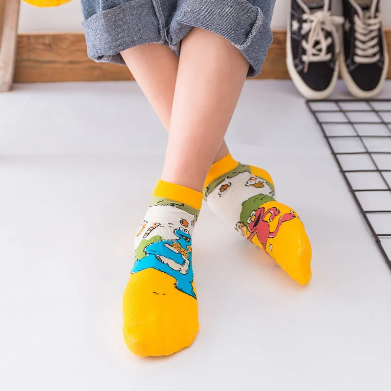 Харакуджу женские милые Мультяшные индивидуальность короткие носки унисекс