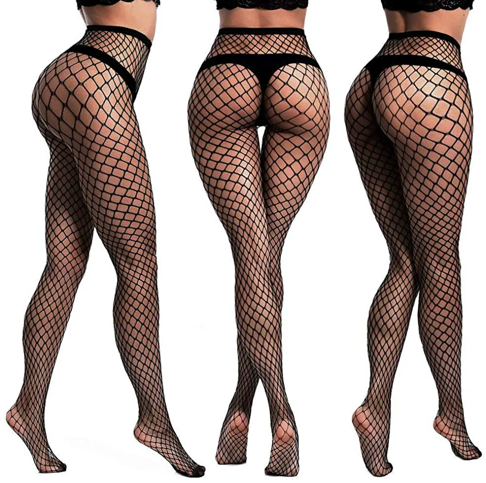 Summer Women Black Tights Fashion Sexy Lingerie Mesh Stockings Transparent Fishnet Net Nightclubs Party Pantyhose Calcetines