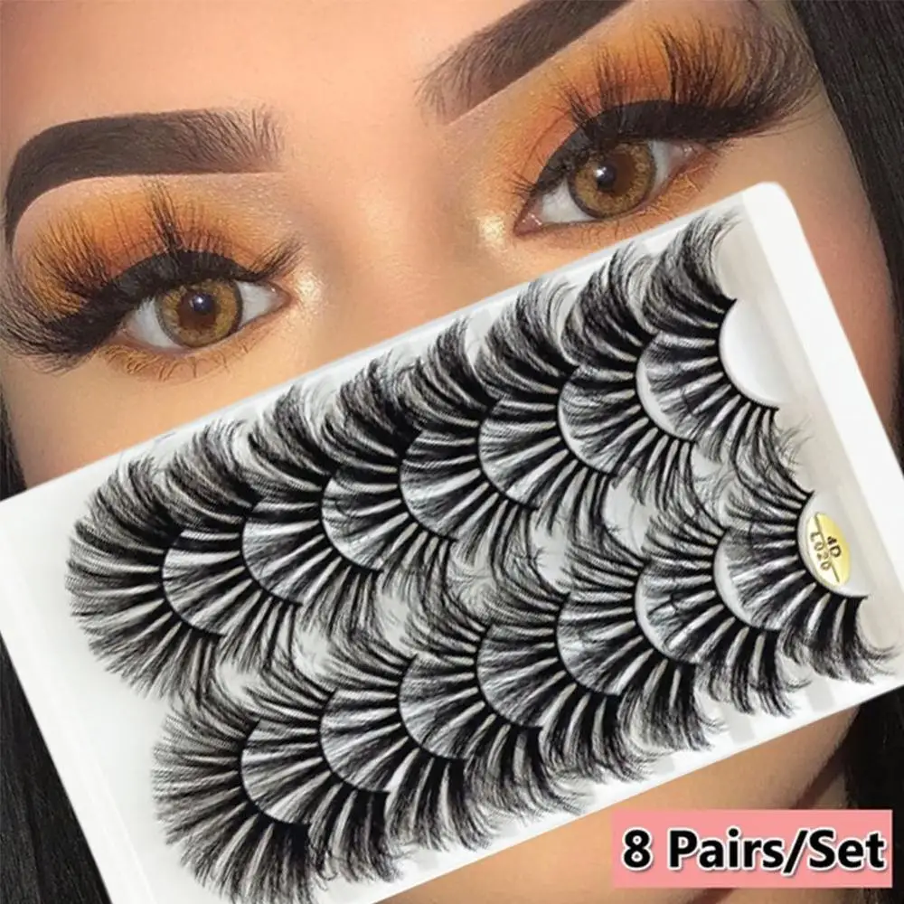 

25mm Eight Pairs Of False Eyelashes With Thick Curls Thick With American Makeup Fashion Curls Eyelashes And Fashion Europea T8F6