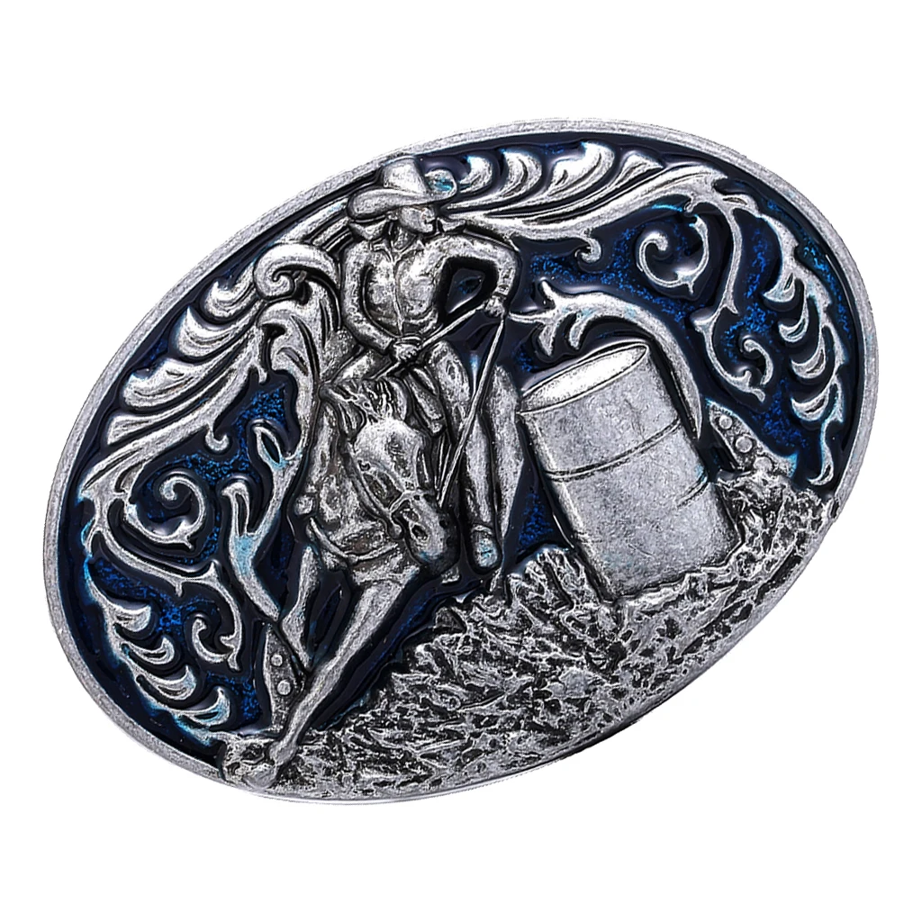 Рыцарь шаблон Ремень Пряжка ствол гонок ковбойский мужской овальная пряжка на