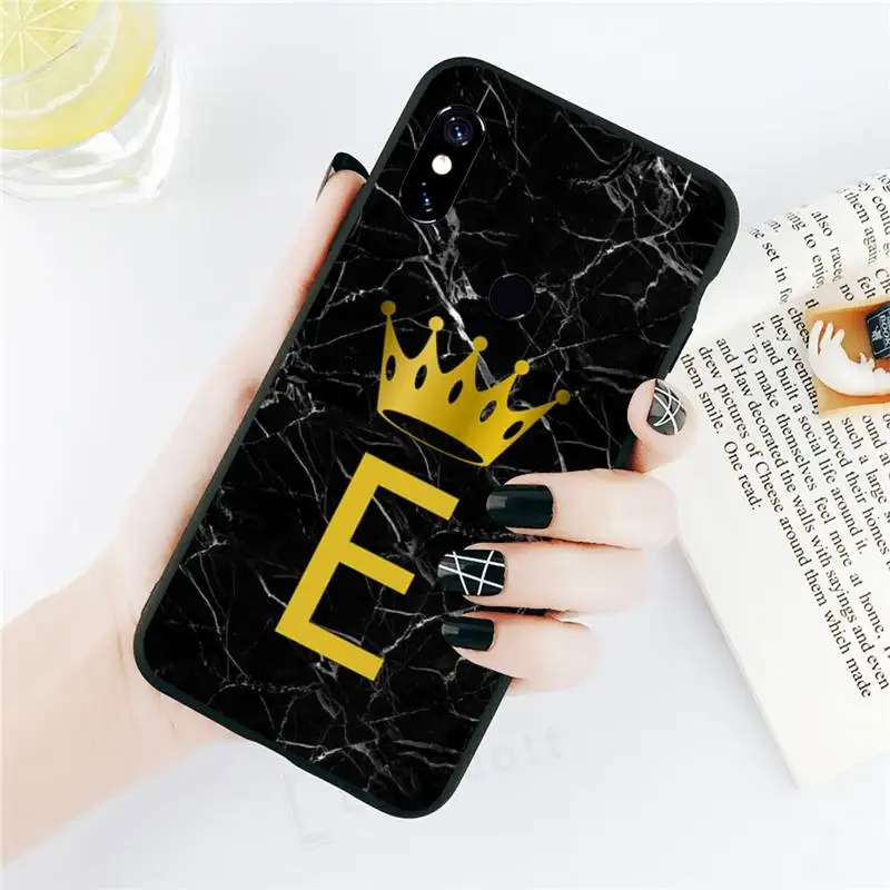 

0 Marble letters Pattern Phone Case For Xiaomi Redmi 4x 5 plus 6A 7 7A 8 mi8 8lite 9 note 4 5 7 8 pro