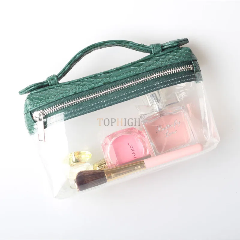 Women Clear Transparent Handbag PVC Fashion Cute Tote Ostrich /Snake Pattern Bags Purse Handbags Oriniginal Design Luxury Bag | Багаж и