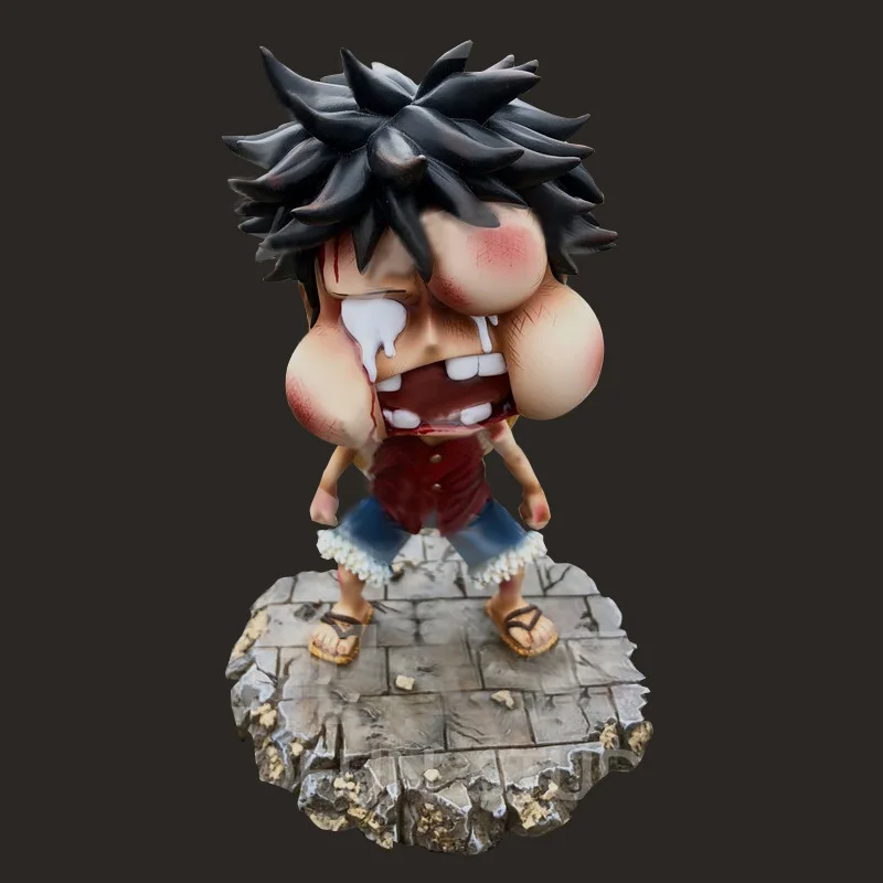 15 см один кусок Luffy смешное толстое лицо отек Ver. ПВХ экшн-фигурки OP Zoro Sanji
