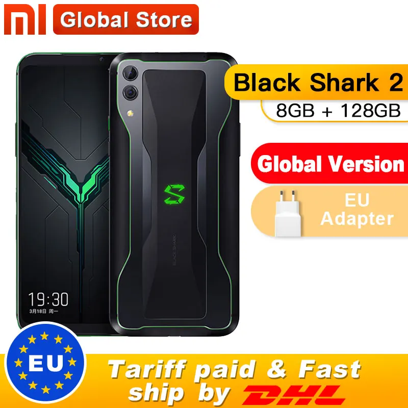 Глобальная версия Xiaomi Black Shark 2 8 ГБ 128 Встроенная память Snapdragon 855 смартфоне игра Octa