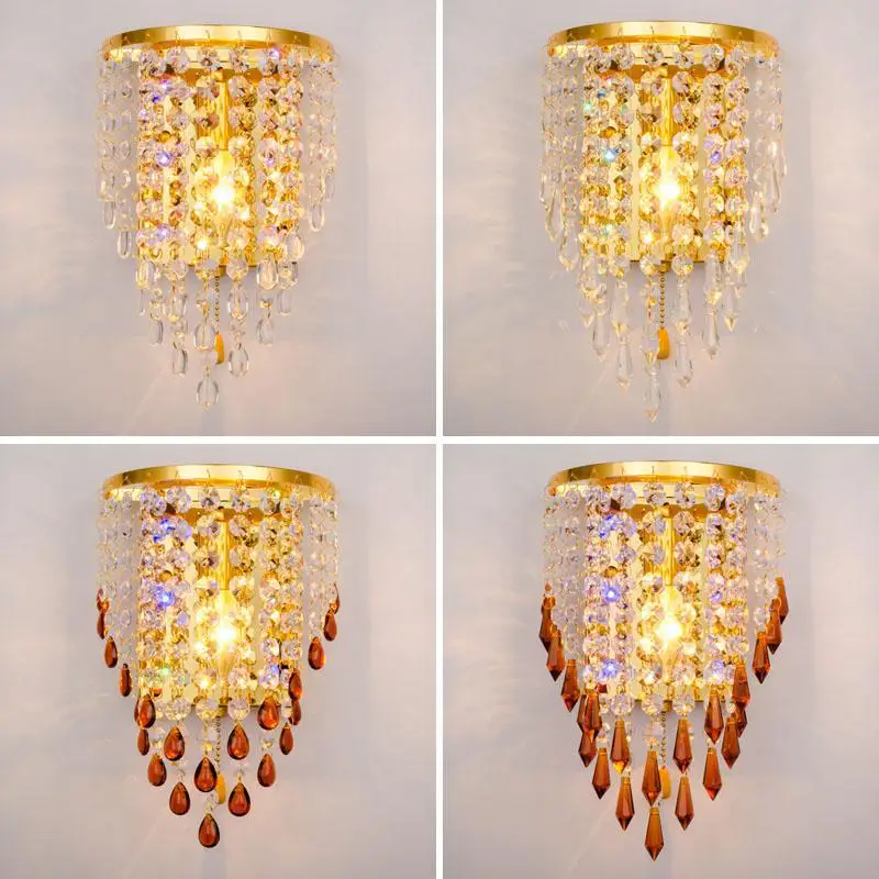 Современная хрустальная настенная лампа настенное бра освещение для коридора