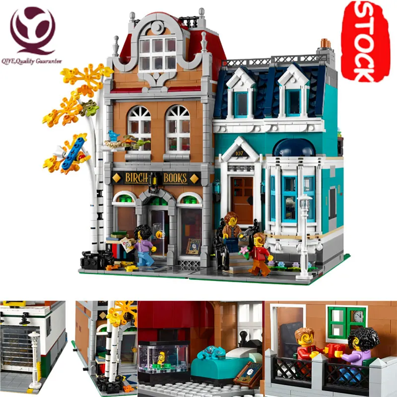 Lepinblocks создатель города книжный магазин уличный вид архитектурные игрушки Lepining