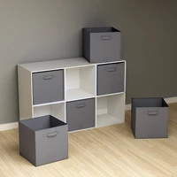 hot foldable fabric storage box cube bins cloth organizer storage baskets folding nursery closet drawer features dual handles