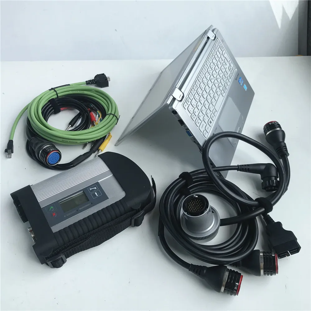 

truck car star Diagnosis tool MB SD connect c4 latest software 480G SSD laptop CF-AX2 i5 cpu 8g ram super lightweight run fast
