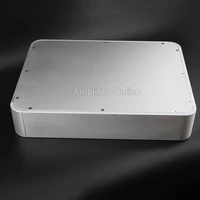 1pcs 430mm80mm330mm full aluminum enclosure hifi diy home audio preamp case power amplifier chassis silver ap155