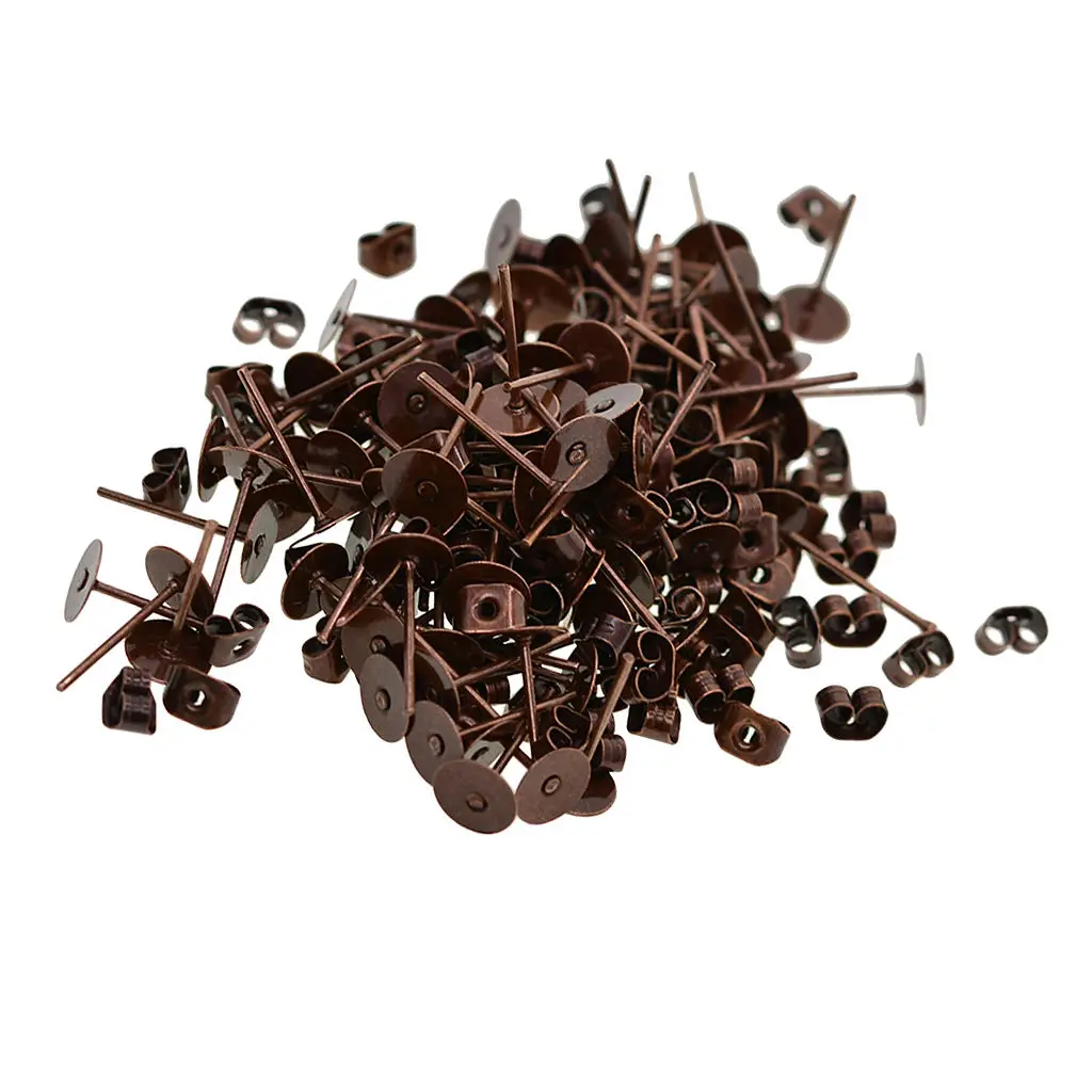 

Плоские серьги-гвоздики с бабочкой, 6 мм, 100 комплектов