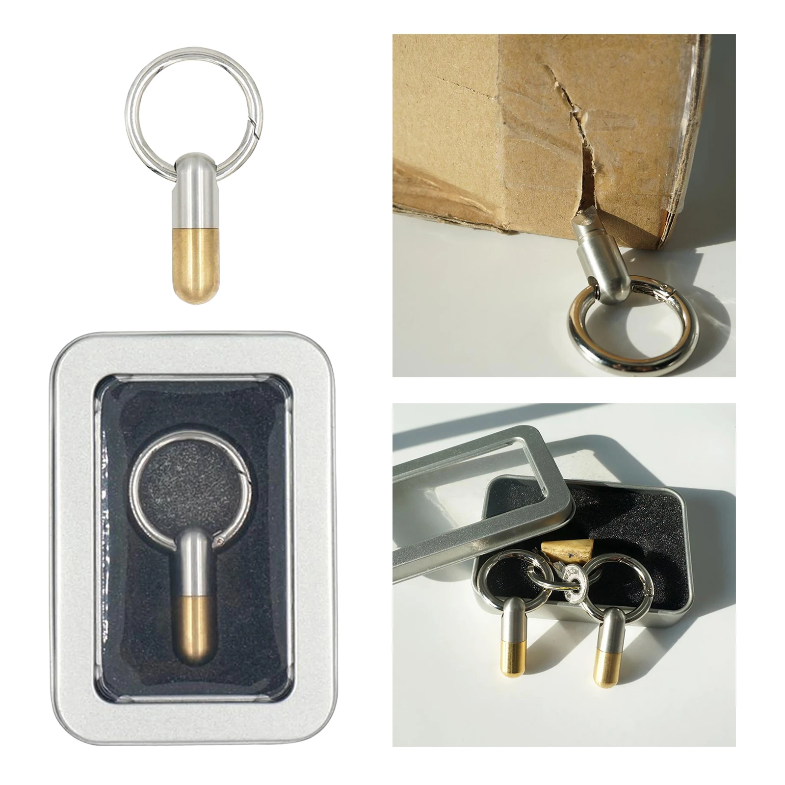 

Stainless Steel Capsule Cutter Keyring Versatile Cutting Tool for Backpacking