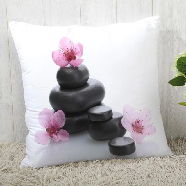 Zen Stone чехол для подушки цветок орхидеи квадратный Рождественский Чехол на подушку на молнии чехол для подушки украшение дома 45*45 см(одна сторона