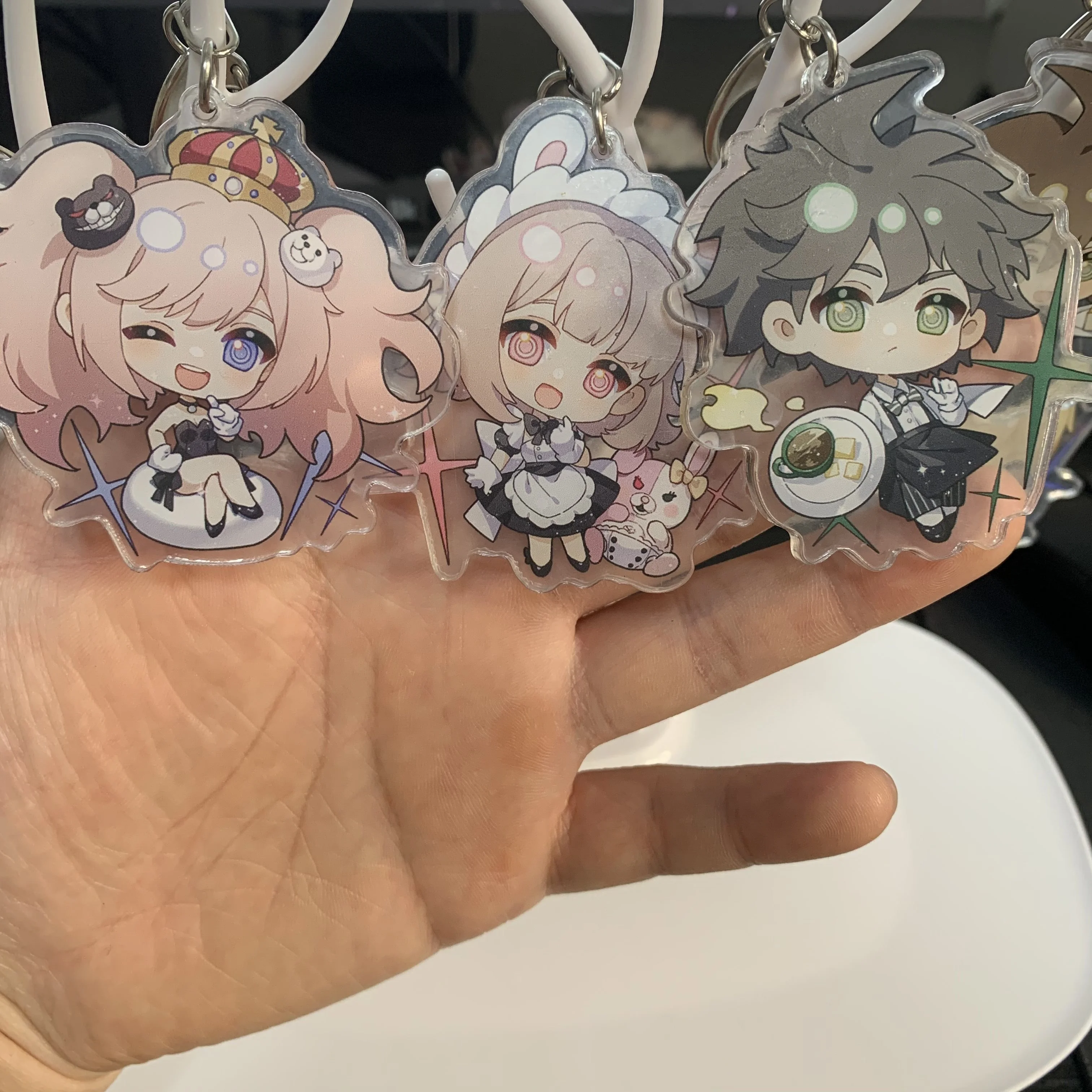 Game Danganronpa Character Model Figure Kirigiri Kyouko Nagito Komaeda Togami Byakuya Acrylic Keychain Bag Pendant Fans Gifts images - 6