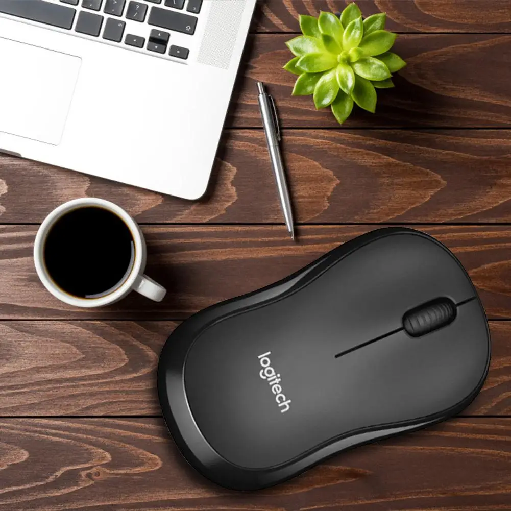 Мышь Logitech M185 2 4 ГГц беспроводная USB 3 кнопки 1000 DPI для дома и офиса игровая